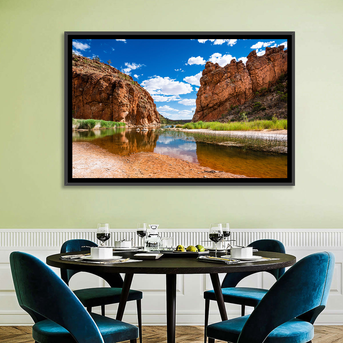 Glen Helen Gorge Wall Art in a room, landscape