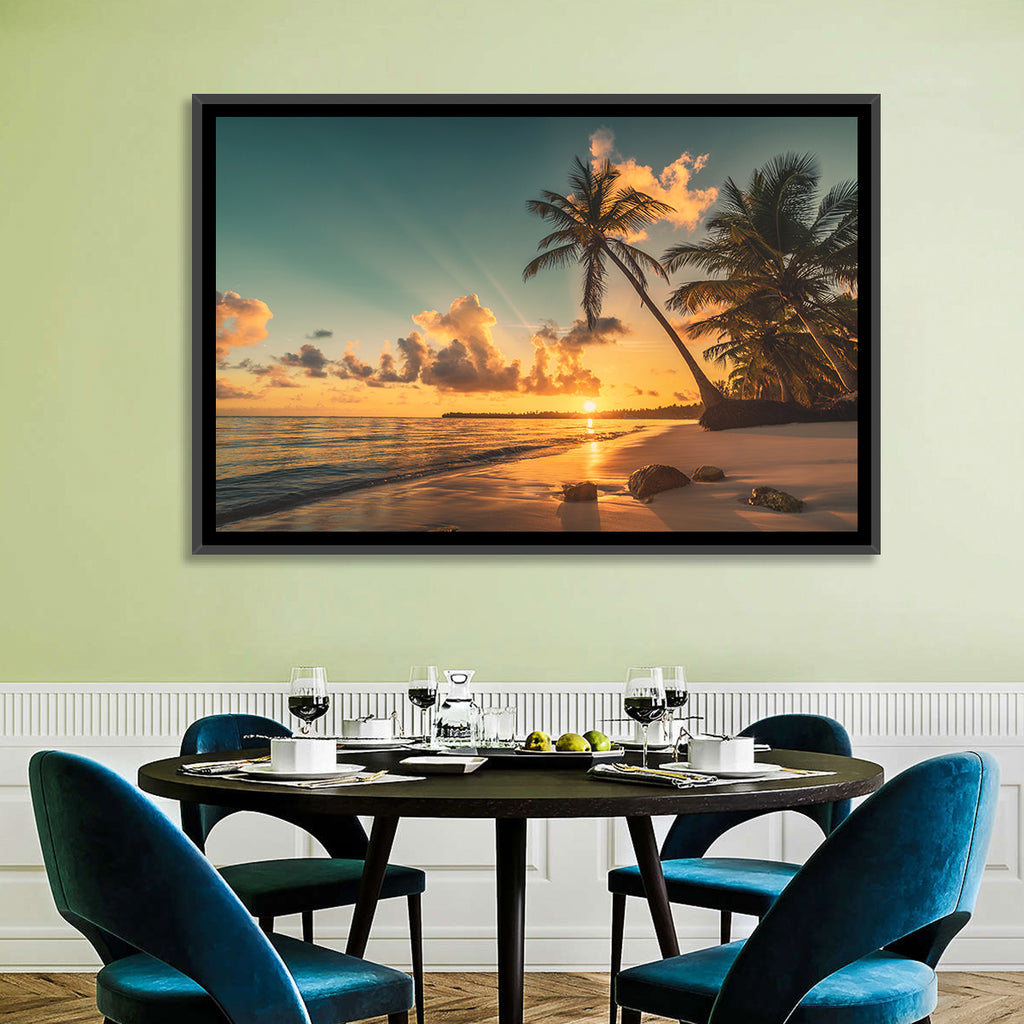 Golden Hour Palm Beach Sunset Wall Art