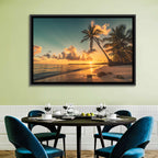 Golden Hour Palm Beach Sunset Wall Art