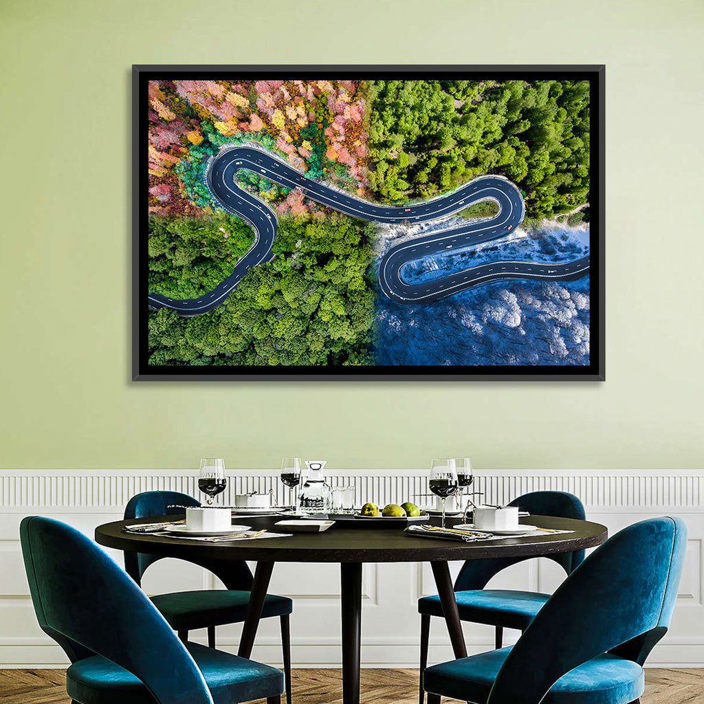 Four Seasons Winding Road Wall Art