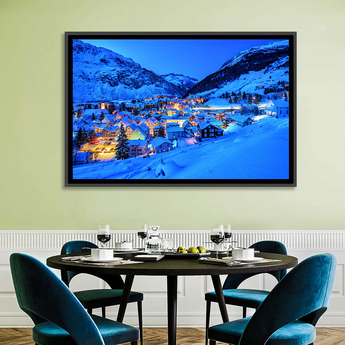 Andermatt Winter Village Wall Art