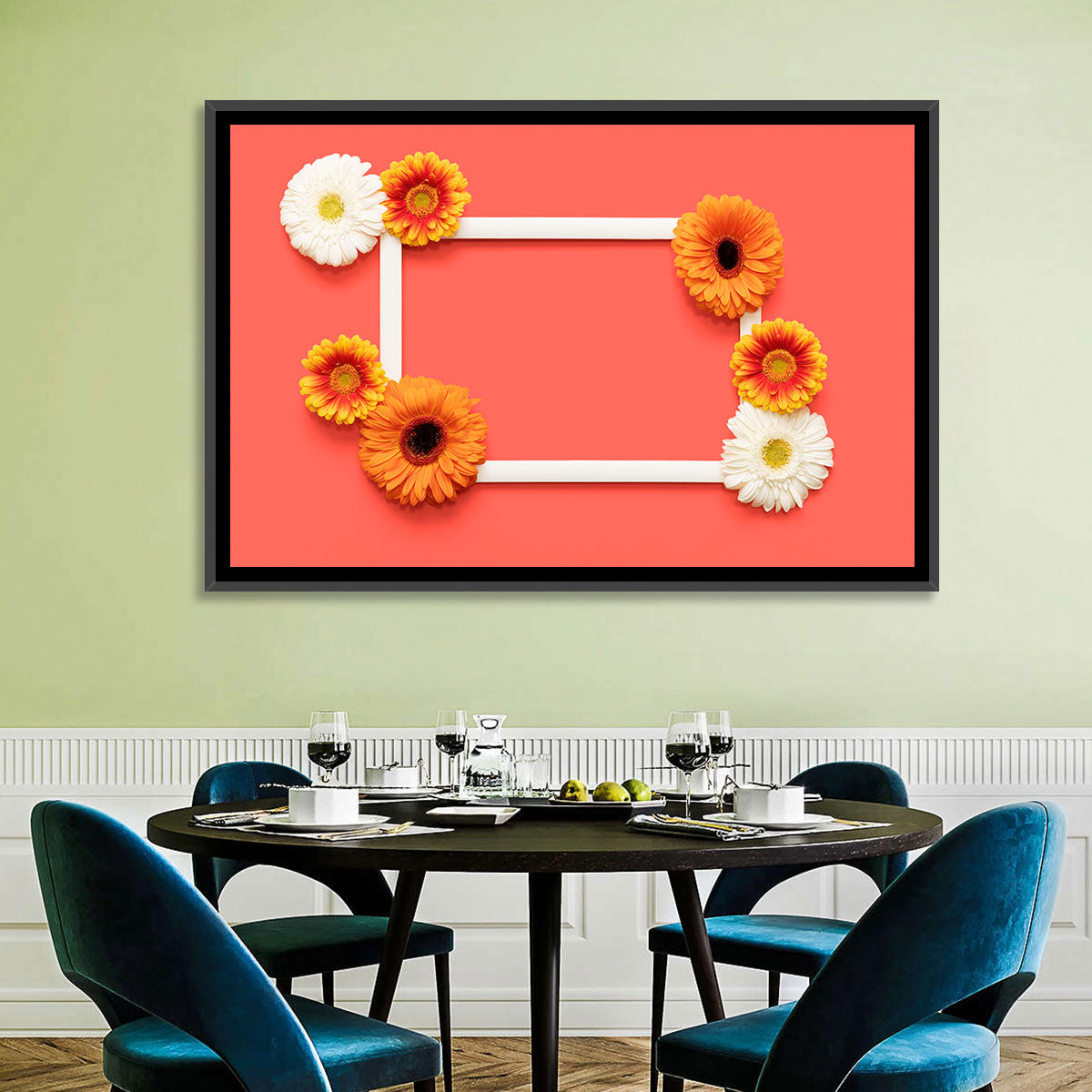 Handwritten Gerbera Greeting Wall Art