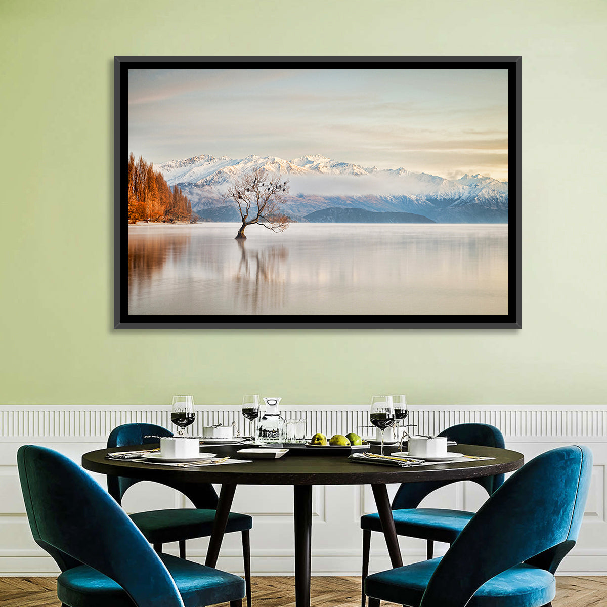 That Wanaka Tree, Lake Wanaka Wall Art in a room, landscape