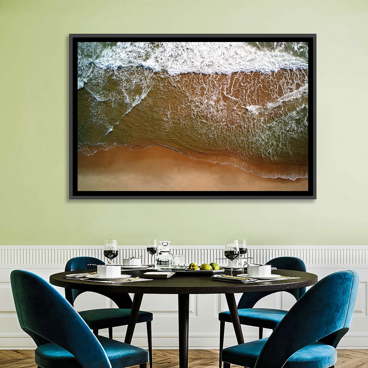 Misquamicut Beach Aerial View Wall Art