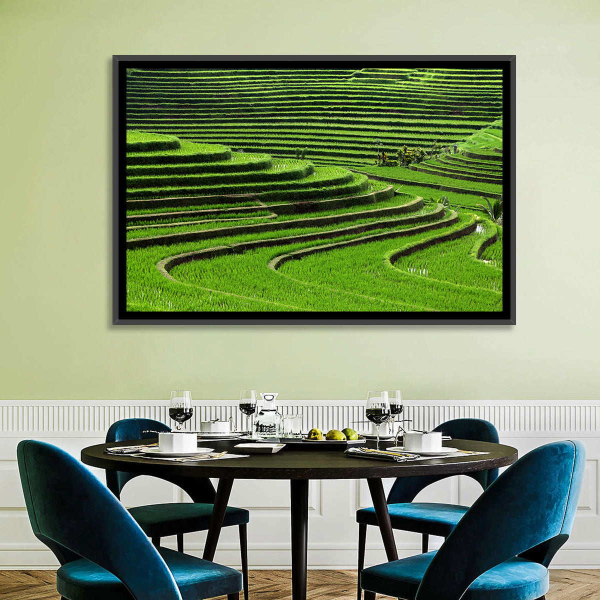 Lush Rice Terraces Wall Art