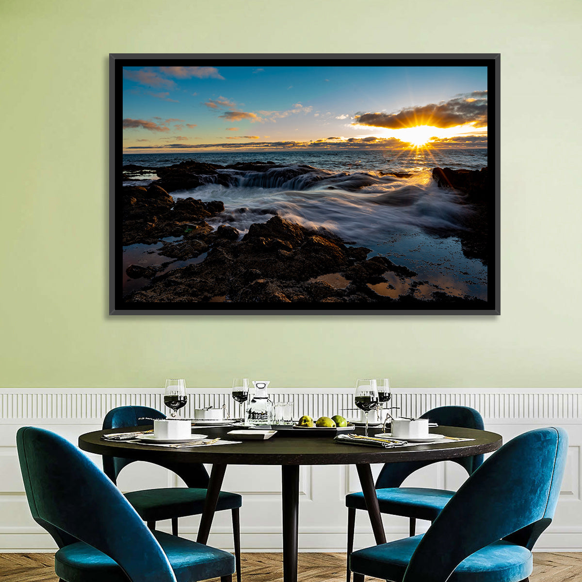 Thor's Well Sunset, Oregon Coast Wall Art