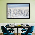 Snowy Forest Railway Tracks Wall Art