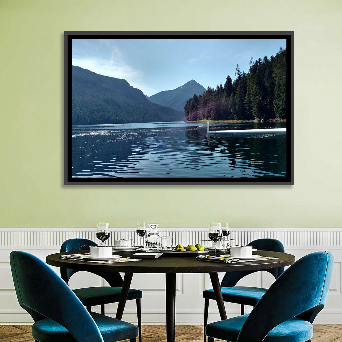 Tongass National Forest Seaplane View Wall Art in a room, landscape