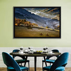 Mountain Village in Morning Mist Wall Art