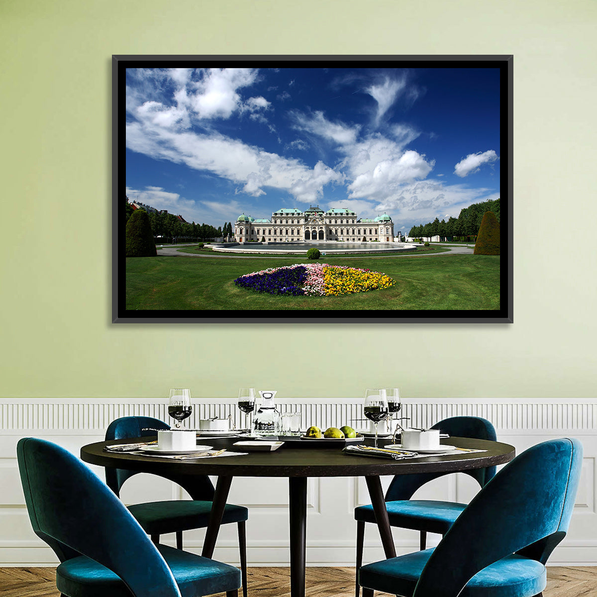 Upper Belvedere Palace Vienna Wall Art in a room, landscape