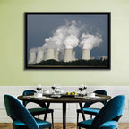Cooling Towers at Coal Power Plant Wall Art