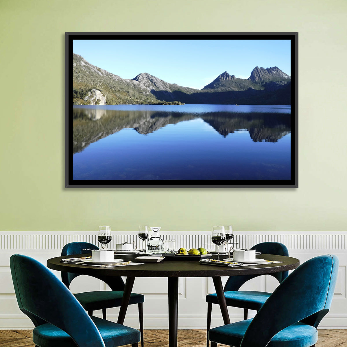 Dove Lake, Cradle Mountain Wall Art in a room, landscape