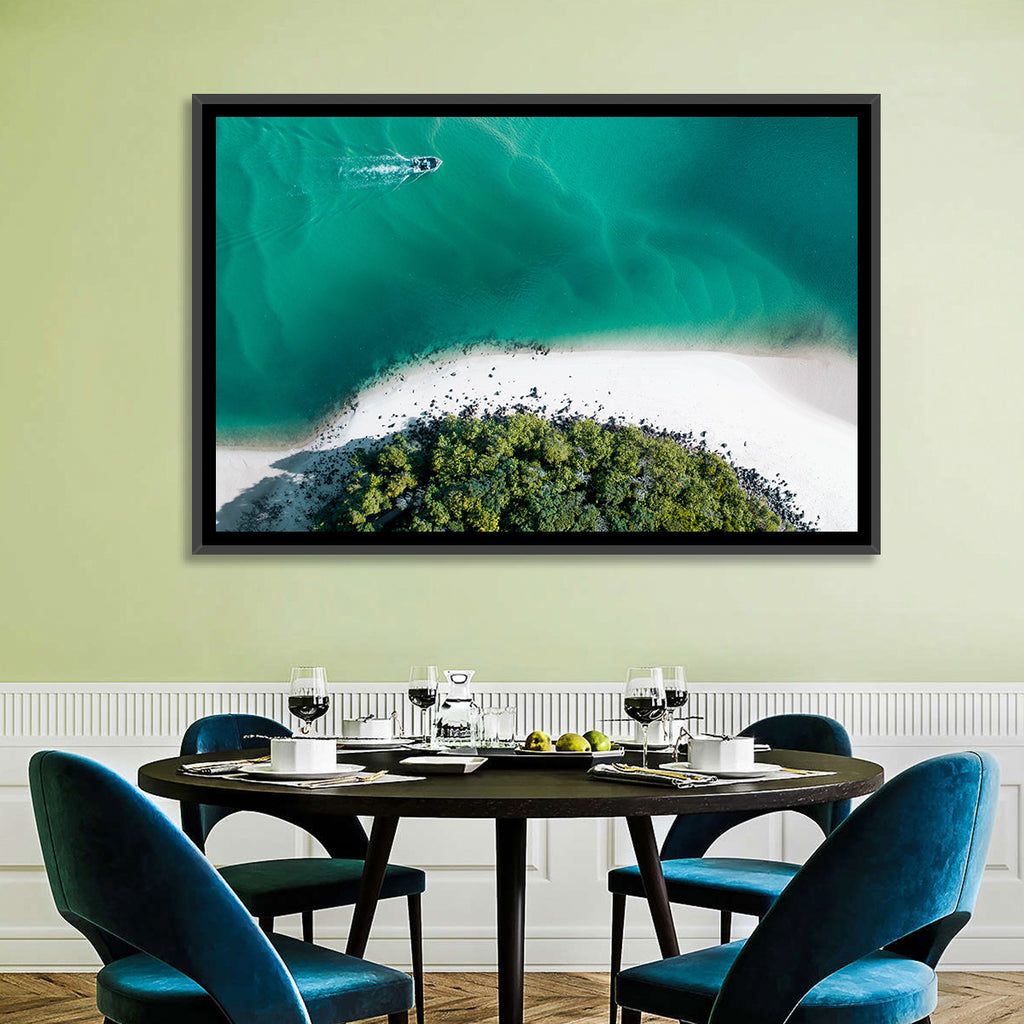 Clam Beach Aerial View Wall Art