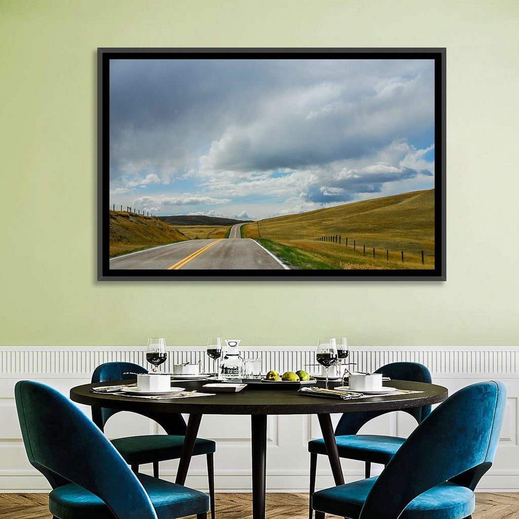 Montana Road Through Golden Hills Wall Art