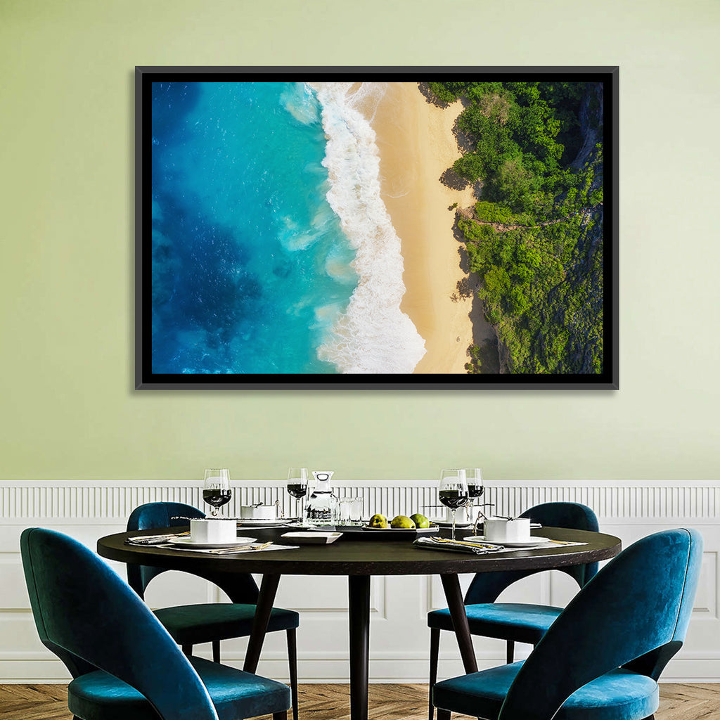 Aerial Turquoise Beach View Wall Art