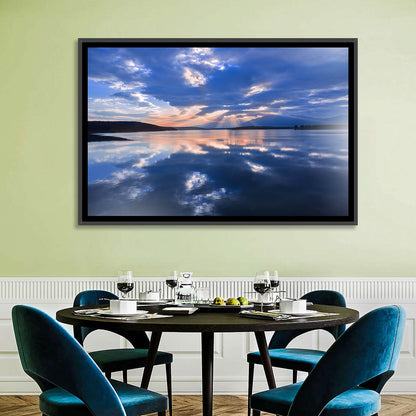 Cloudy Summer Lake Wall Art