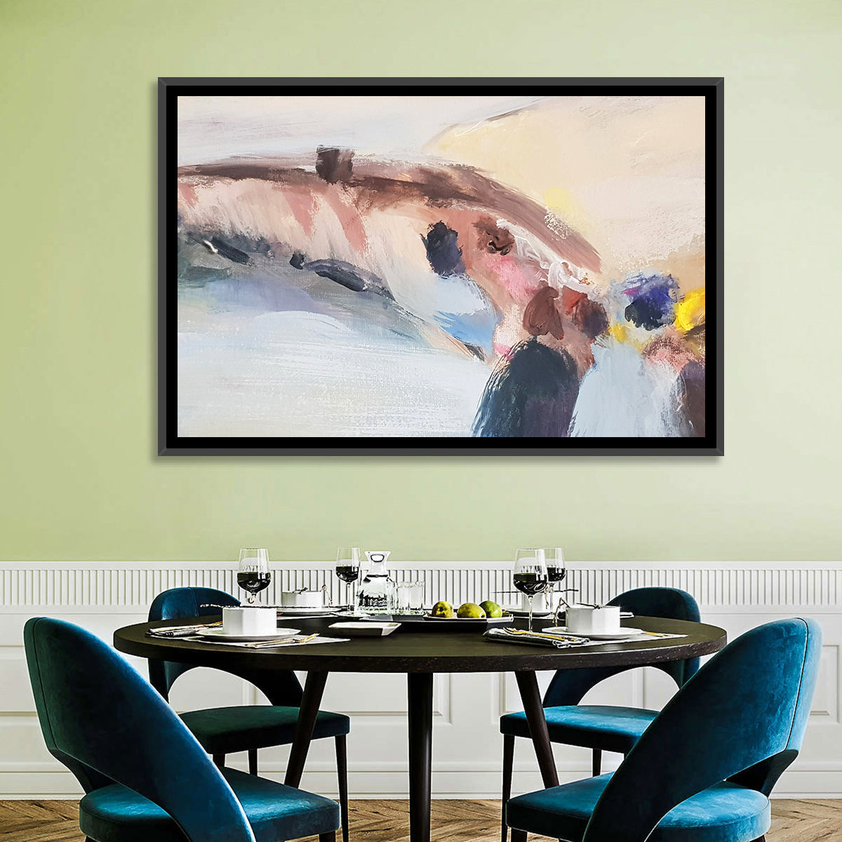 Abstract Mountain Waterfall Wall Art