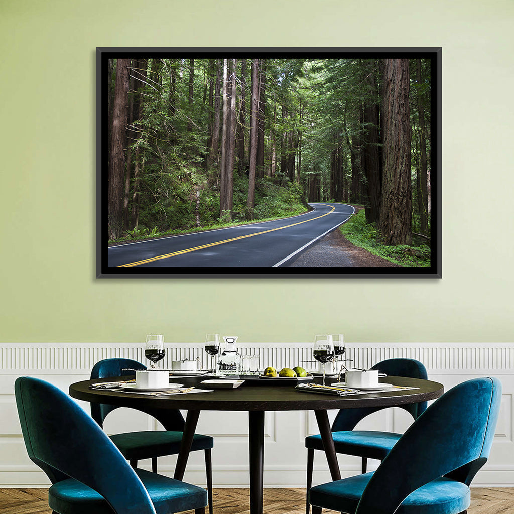 Winding Redwood Forest Road Wall Art