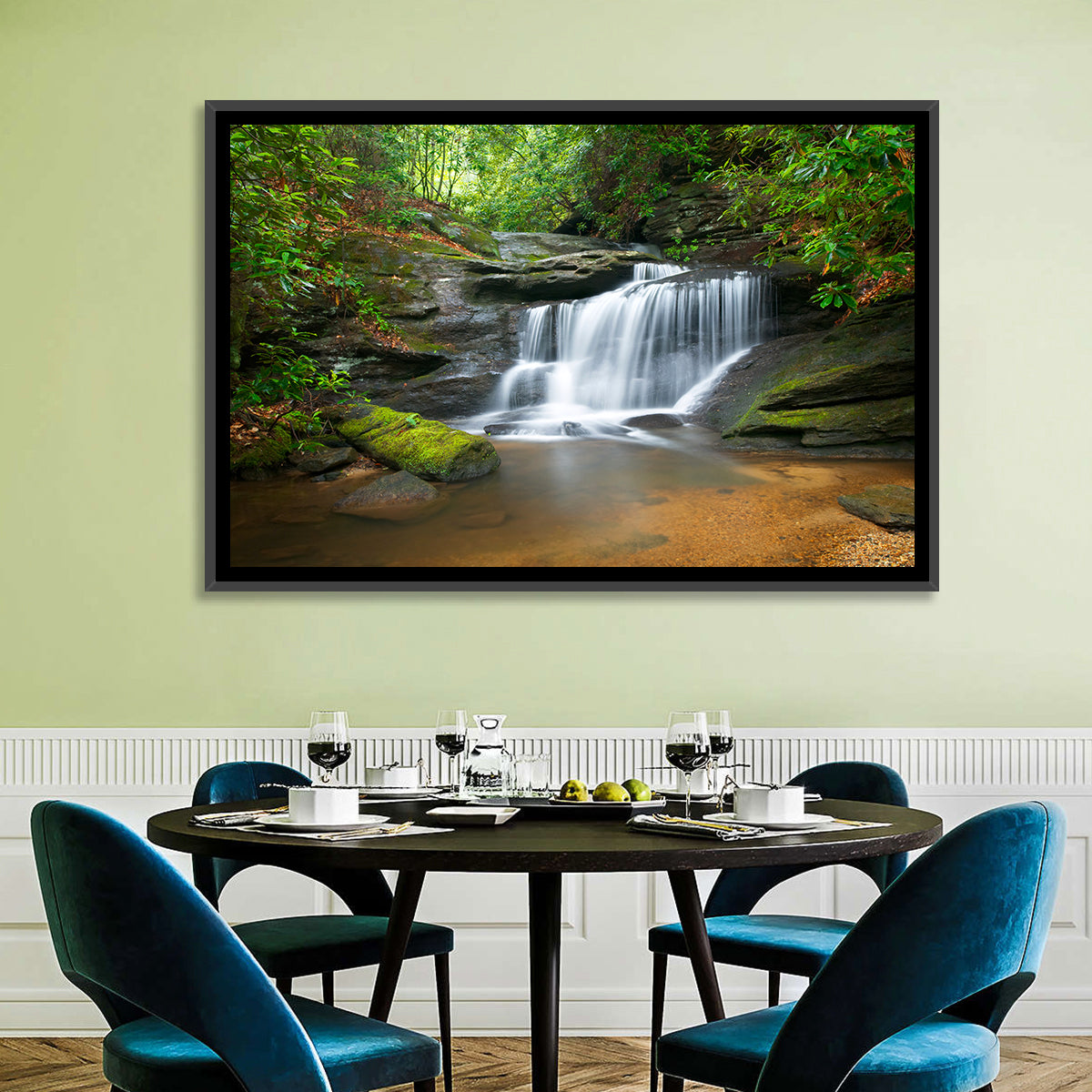 Blue Ridge Mossy Waterfall Wall Art