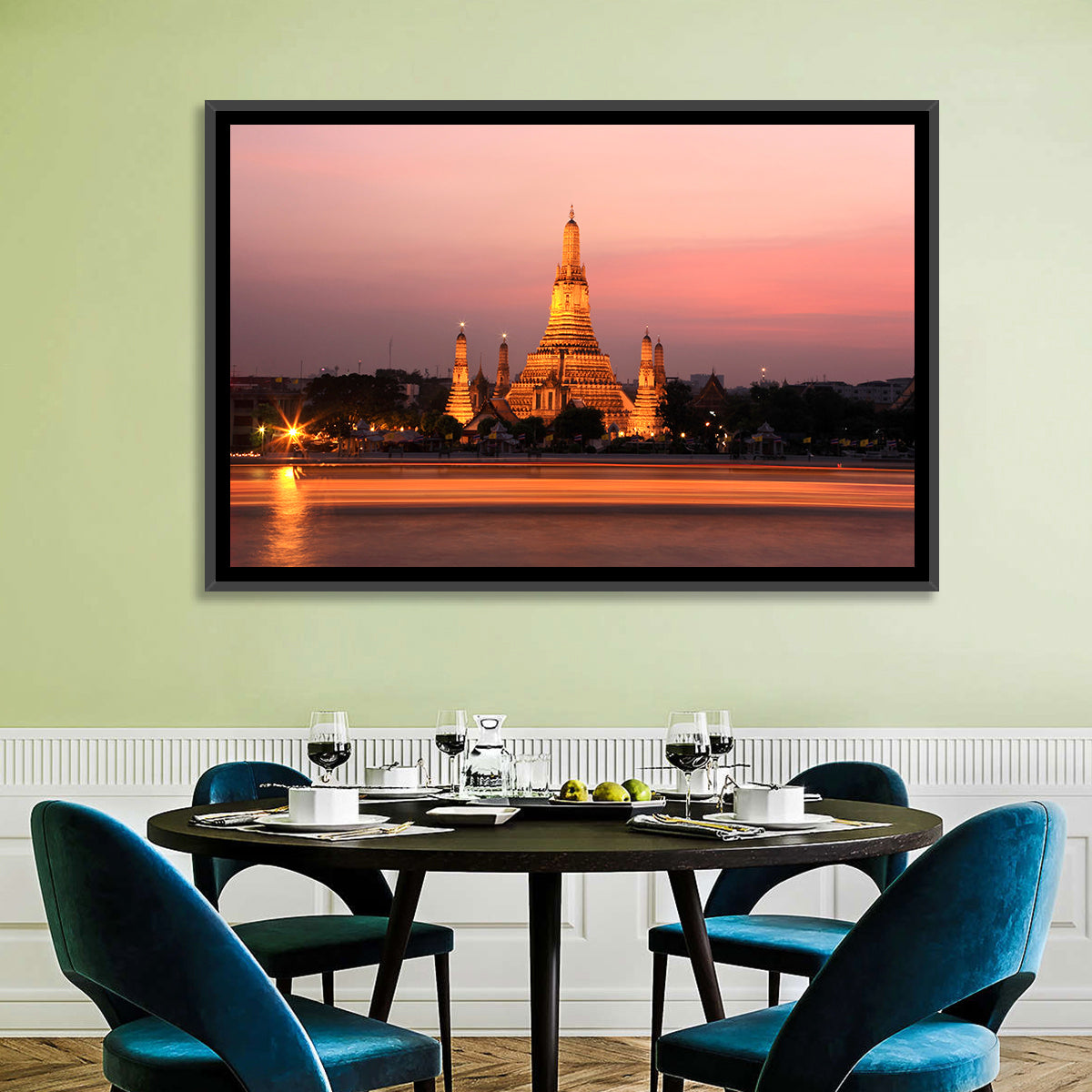 Wat Arun at Dusk Wall Art