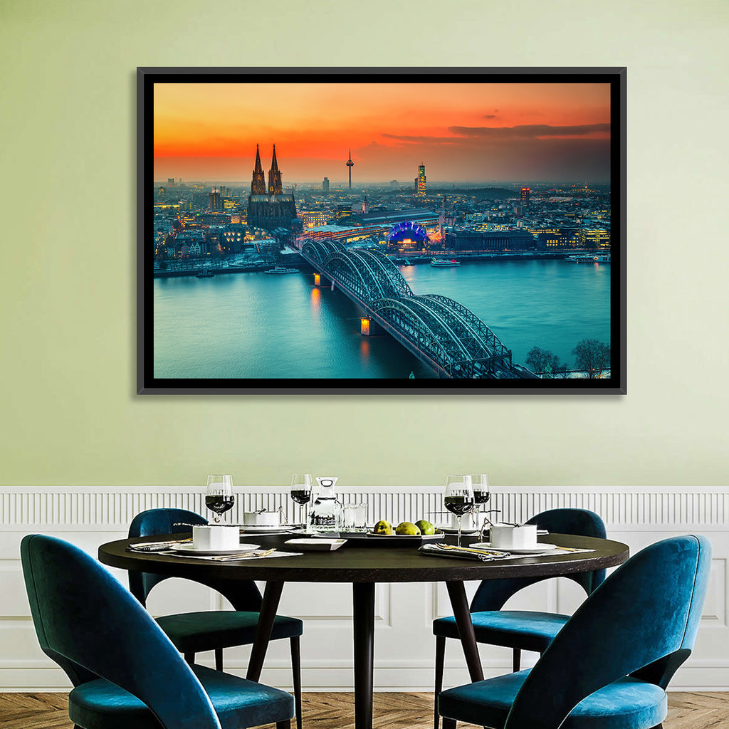 Hohenzollern Bridge at Dusk Wall Art