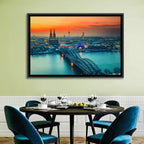 Hohenzollern Bridge at Dusk Wall Art