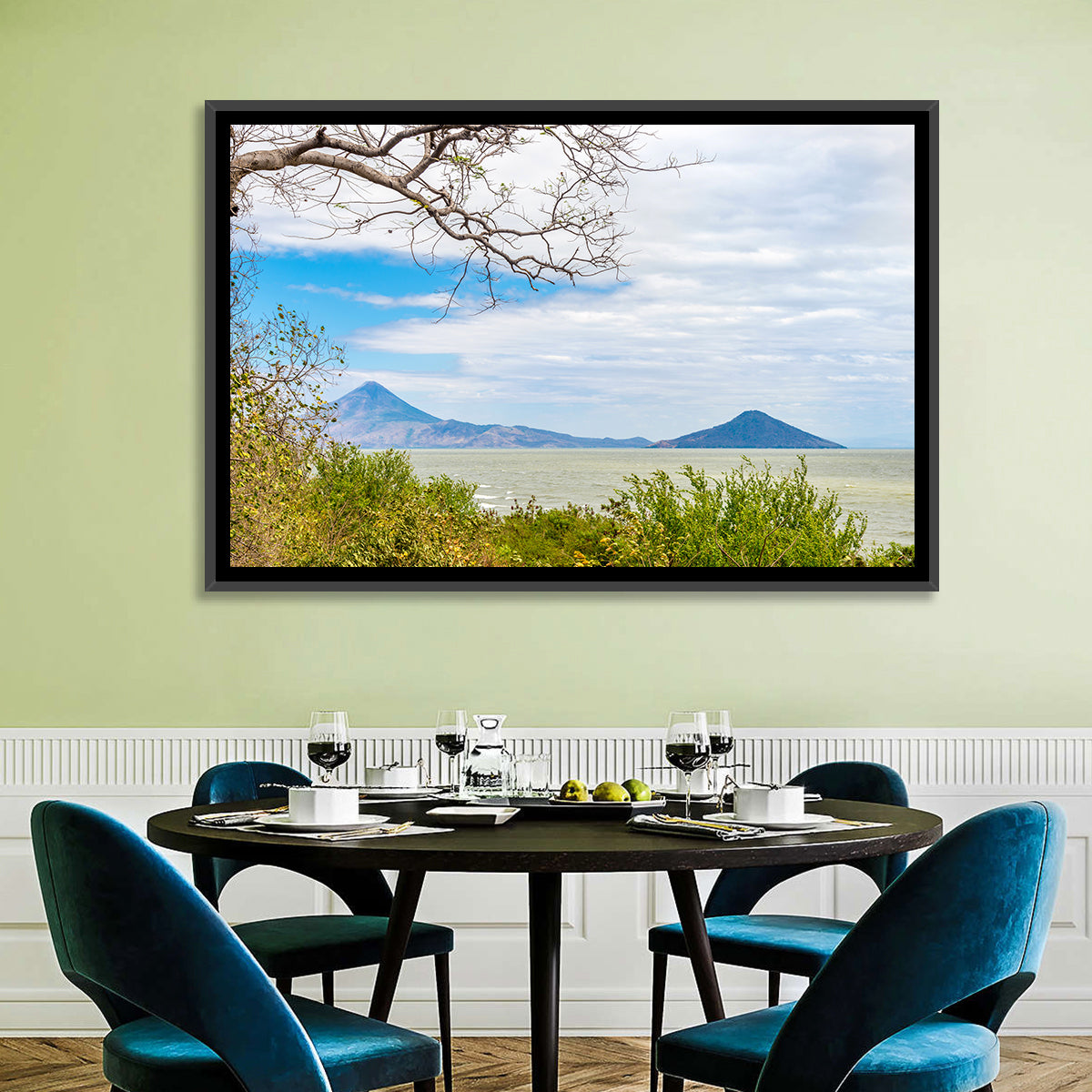 Xolotlan Lake Wall Art in a room, landscape