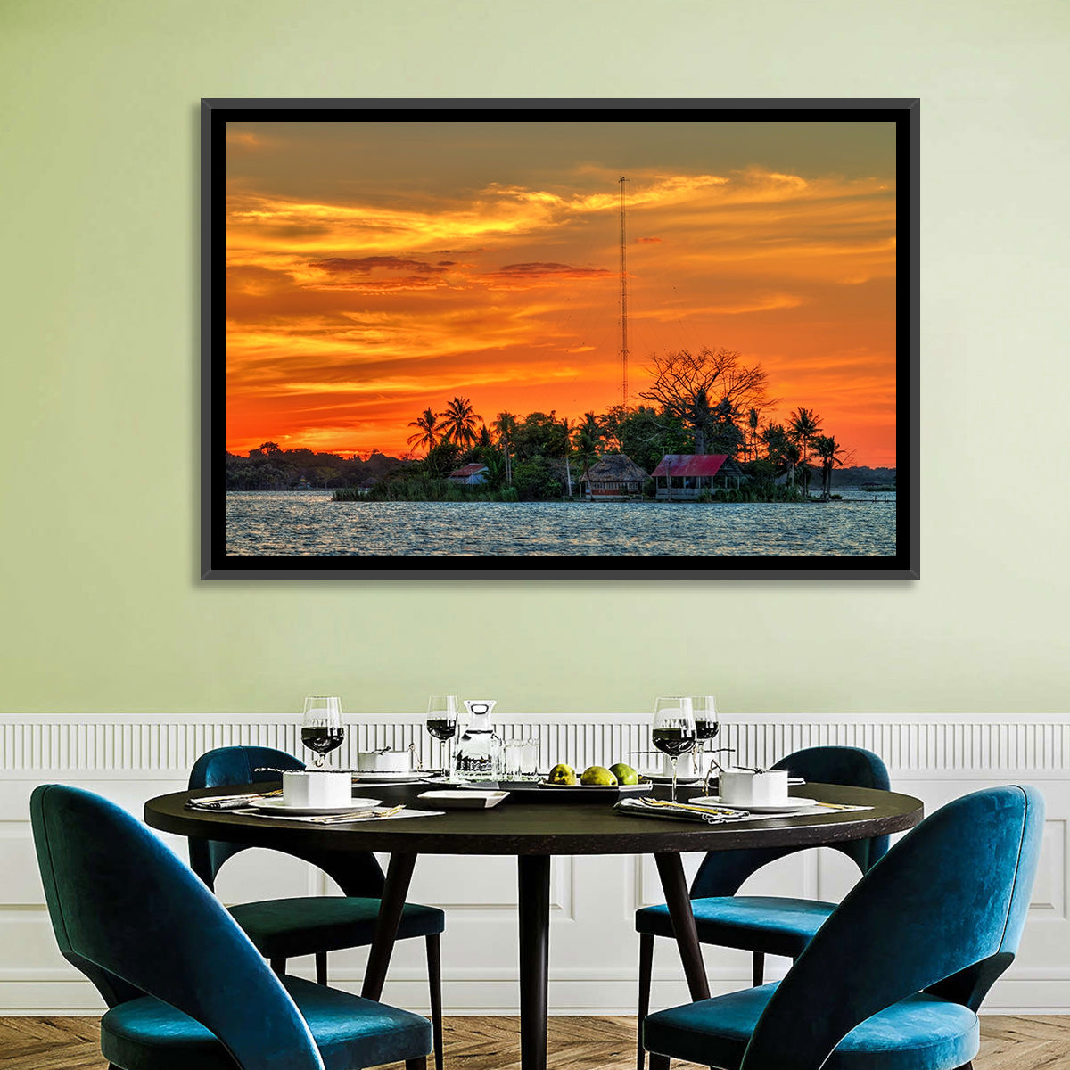Santa Barbara Island Wall Art in a room, landscape