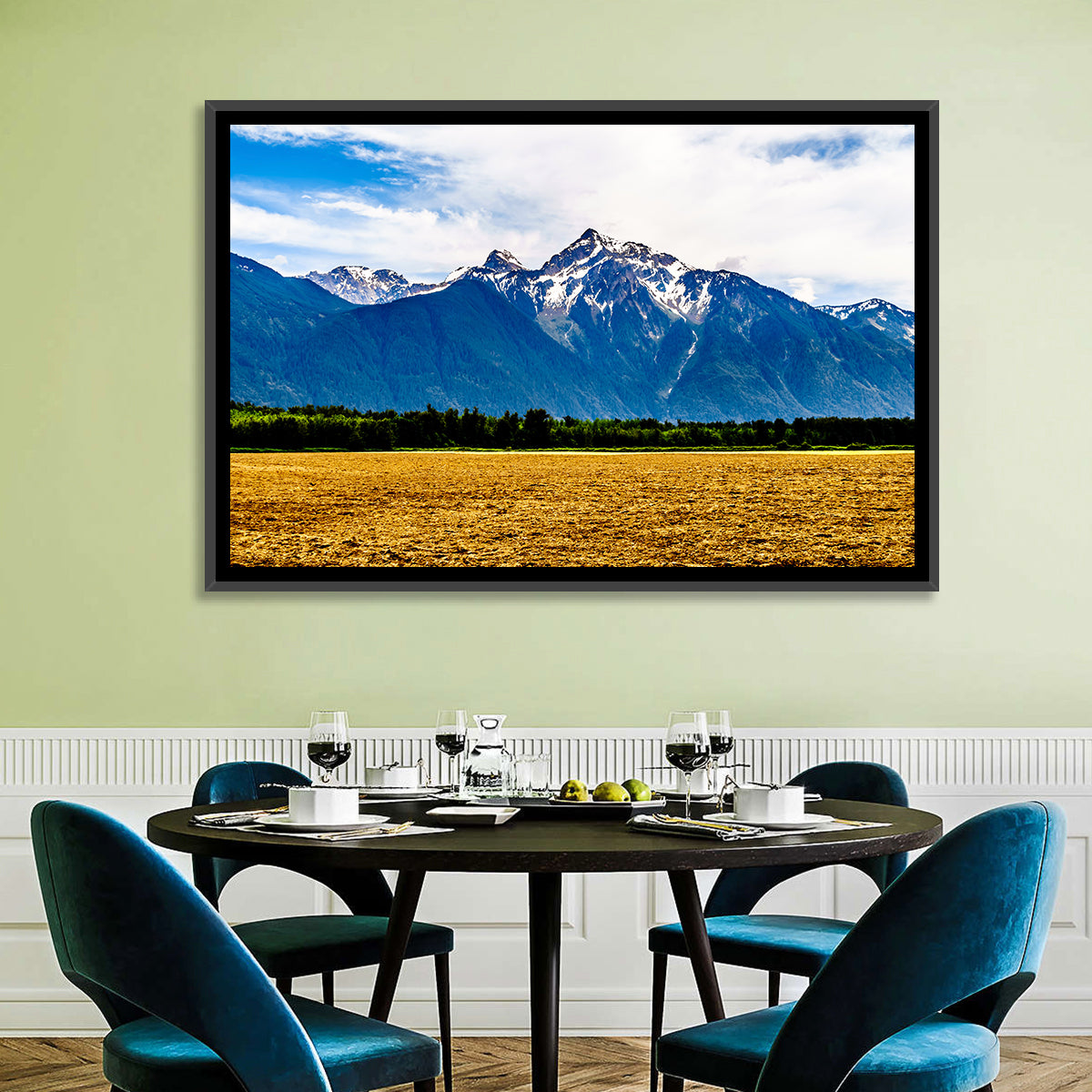 Cheam Mountain Peak Wall Art in a room, landscape