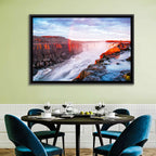 Golden Hour Selfoss Falls Rainbow Wall Art