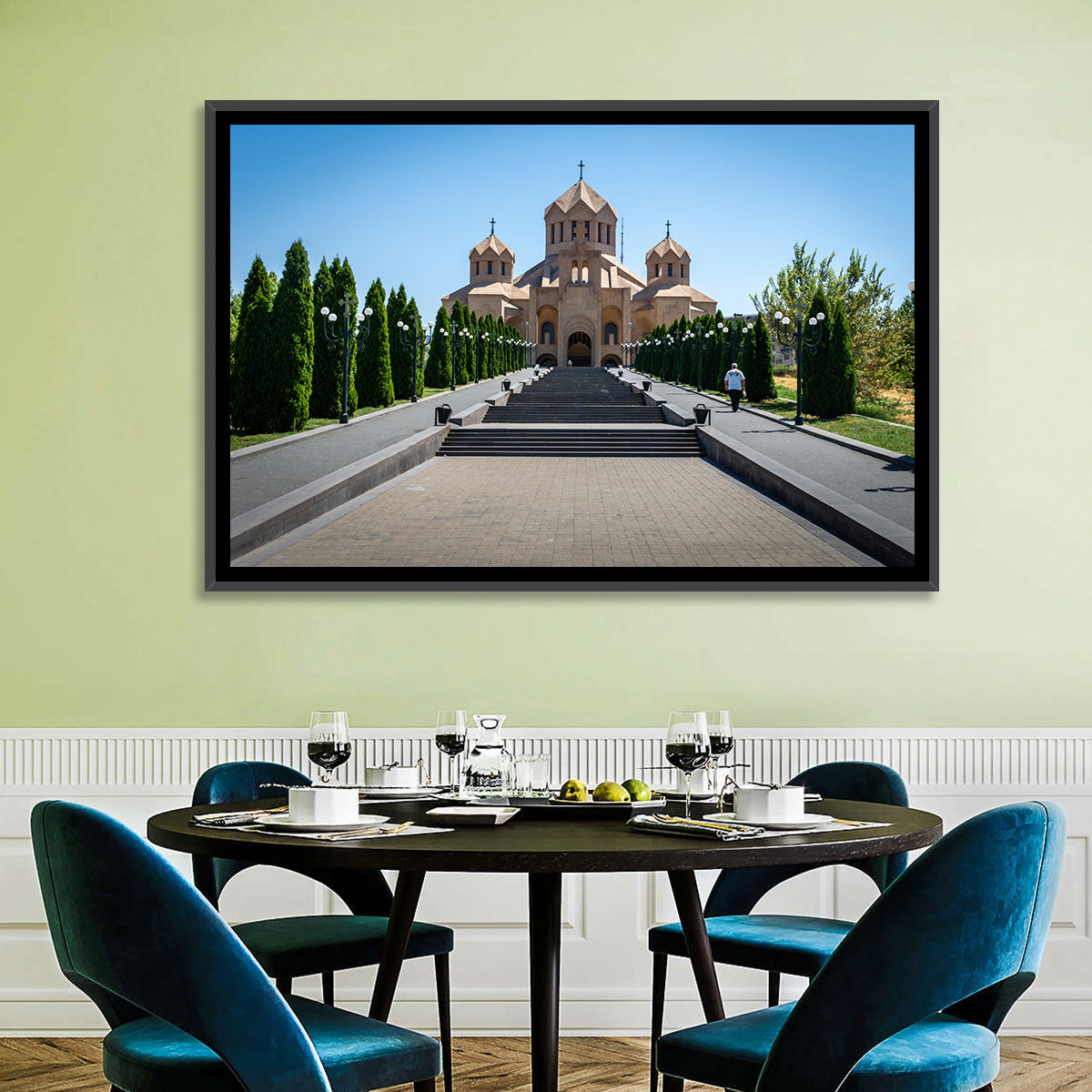 Saint Gregory Cathedral Stairway, Yerevan Wall Art in a room, landscape