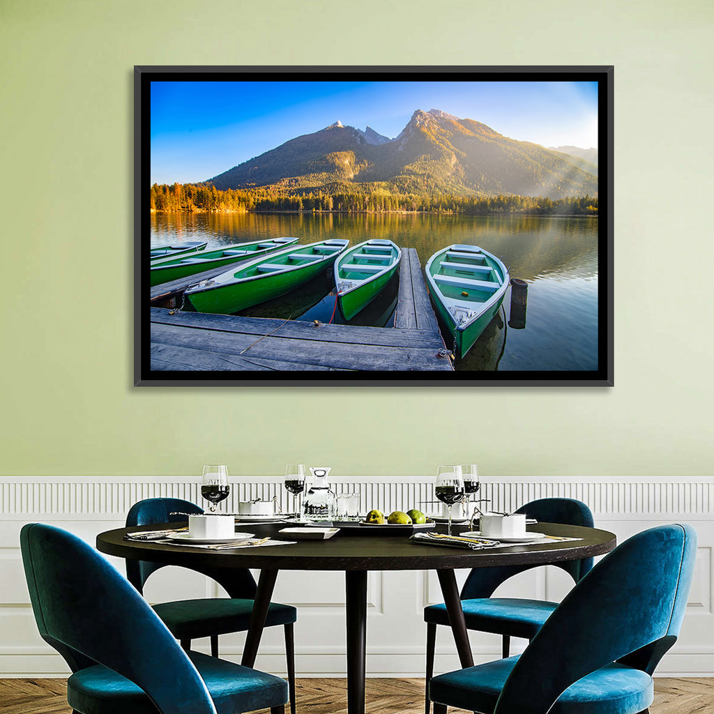 Moored Boats at Hintersee Wall Art
