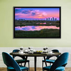 Vacaresti Park Sunset Reflection Wall Art
