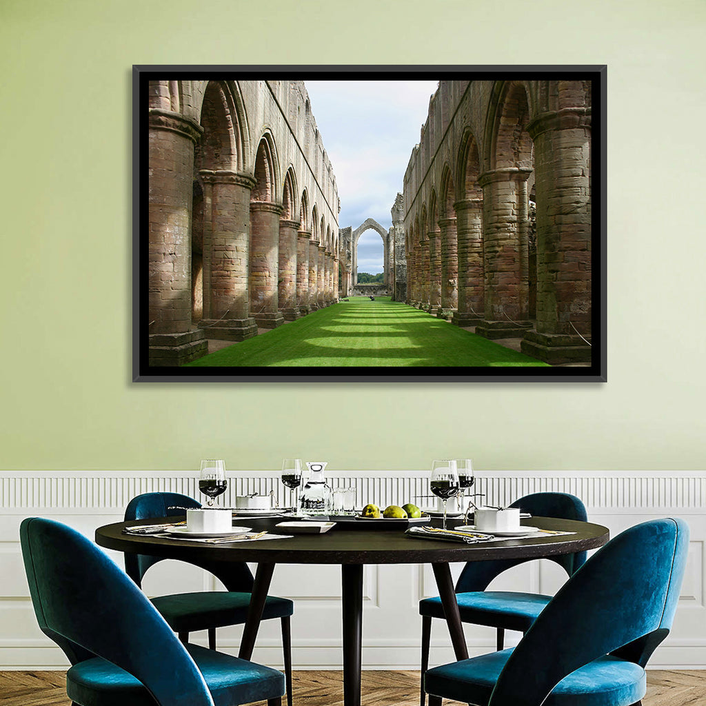 Fountains Abbey Ruins Grassy Nave View Wall Art