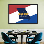 Missouri Map, Show Me State Wall Art