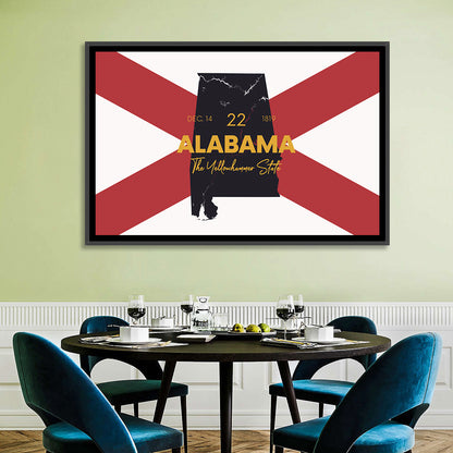Alabama State Map Wall Art