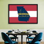 Georgia Silhouette Map Wall Art