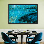 Liquid Marble Blue Abstract Wall Art