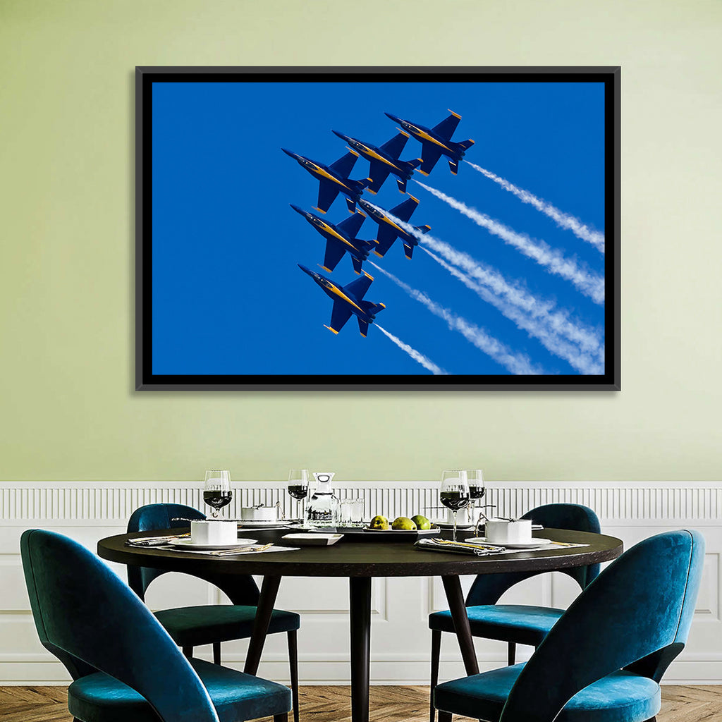 Blue Angels Delta Formation Flyover Wall Art