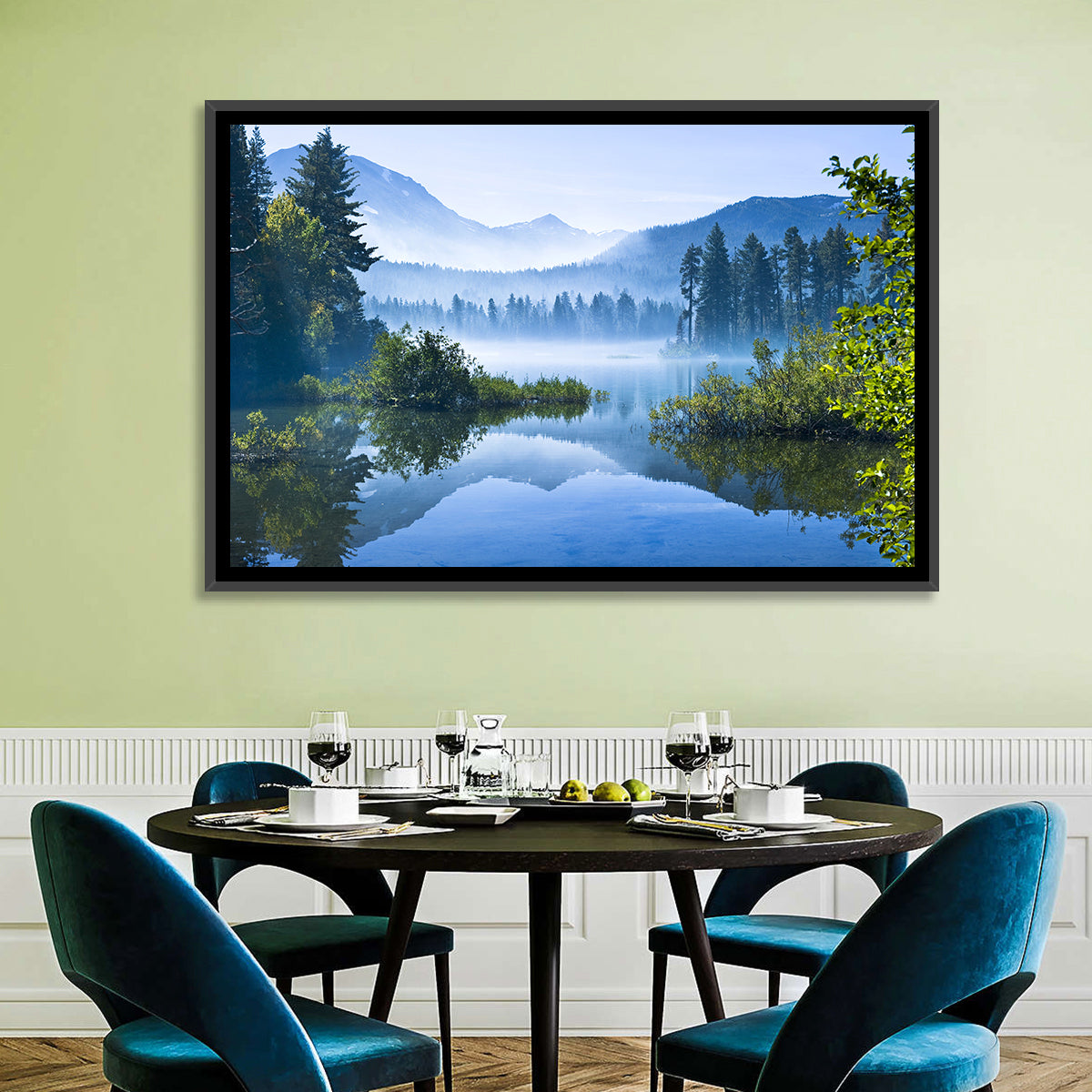 Lassen Morning Reflection Wall Art in a room, landscape