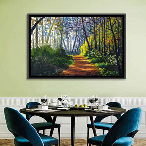 Pathway Through Alley Forest Wall Art