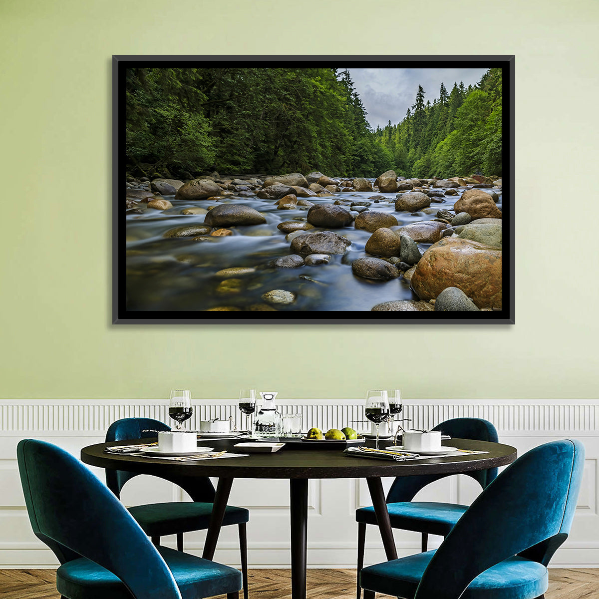 Lynn Canyon Riverbed Forest Wall Art