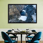 Toplitz Lake Winter Aerial Wall Art