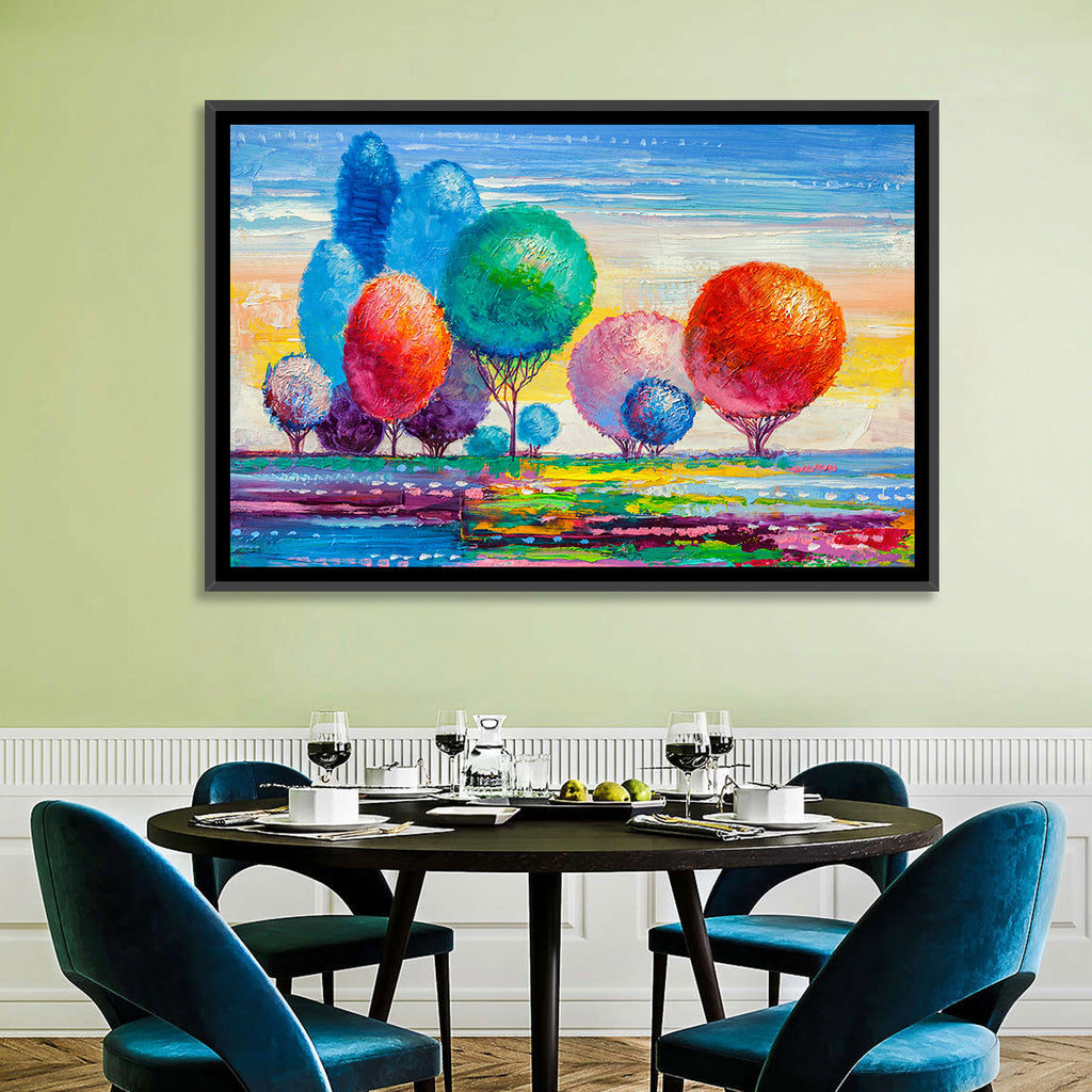 Autumn Trees at Sunset Wall Art