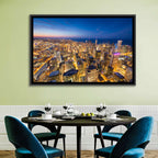 Aerial Chicago Nightscape Wall Art