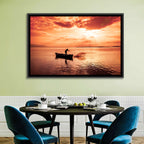 Uluabat Lake Fisherman at Dusk Wall Art