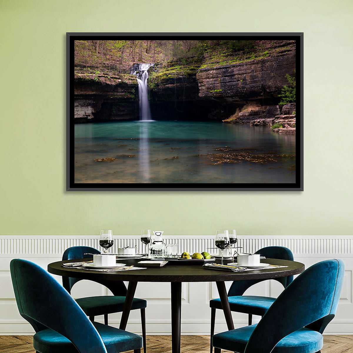 Mossy Cove Waterfall Wall Art