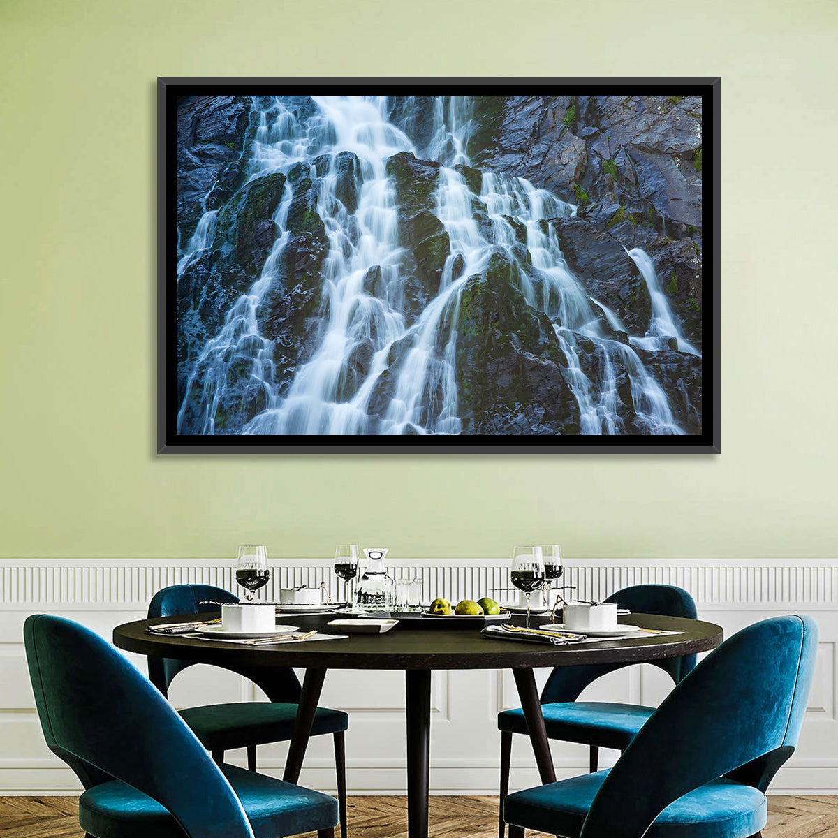 Balea Cascada Waterfall Wall Art in a room, landscape