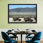 Mrap Vehicles in Desert Landscape Wall Art