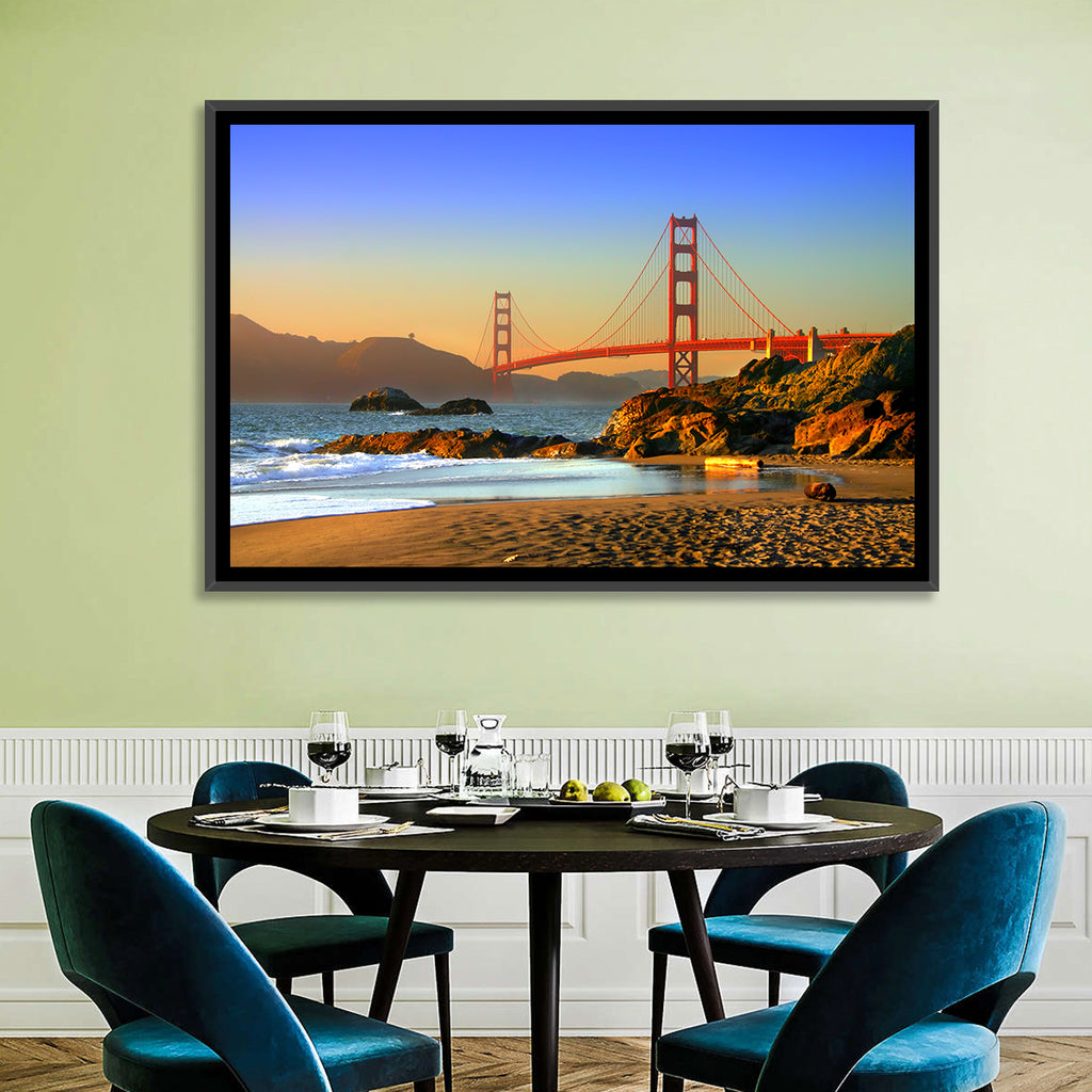 Golden Hour at the Golden Gate Bridge Wall Art